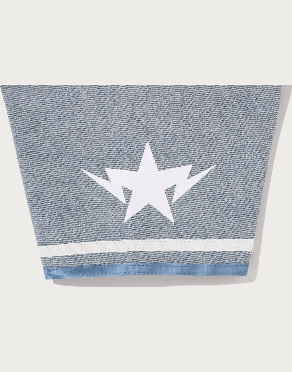 MULTI LOGO DENIM CROPPED BASEBALL SHIRT LADIES