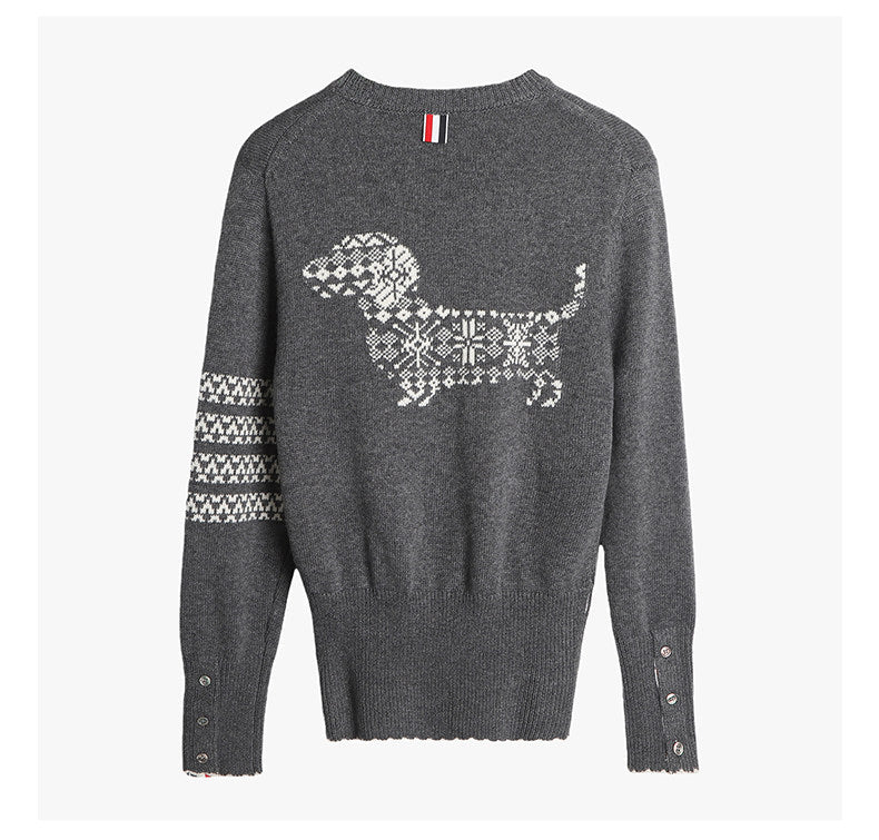 2026SS Men's Four-Stripe Crew Neck Knit Sweater | Thom Browne