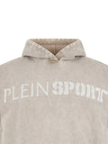 Plein Sport crackle-effect sleeveless hoodie