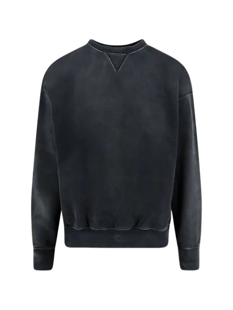 Maison Margiela faded-effect logo-embroidered sweater