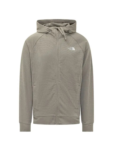 The North Face logo-print zip-up hoodie