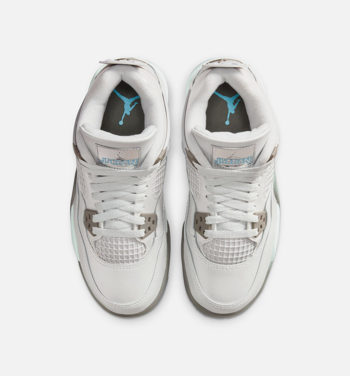 Air Jordan 4 Retro 'Blue Chill' Grade School - Photon Dust/Blue Chill/Flat Pewter/White/Blue Tint