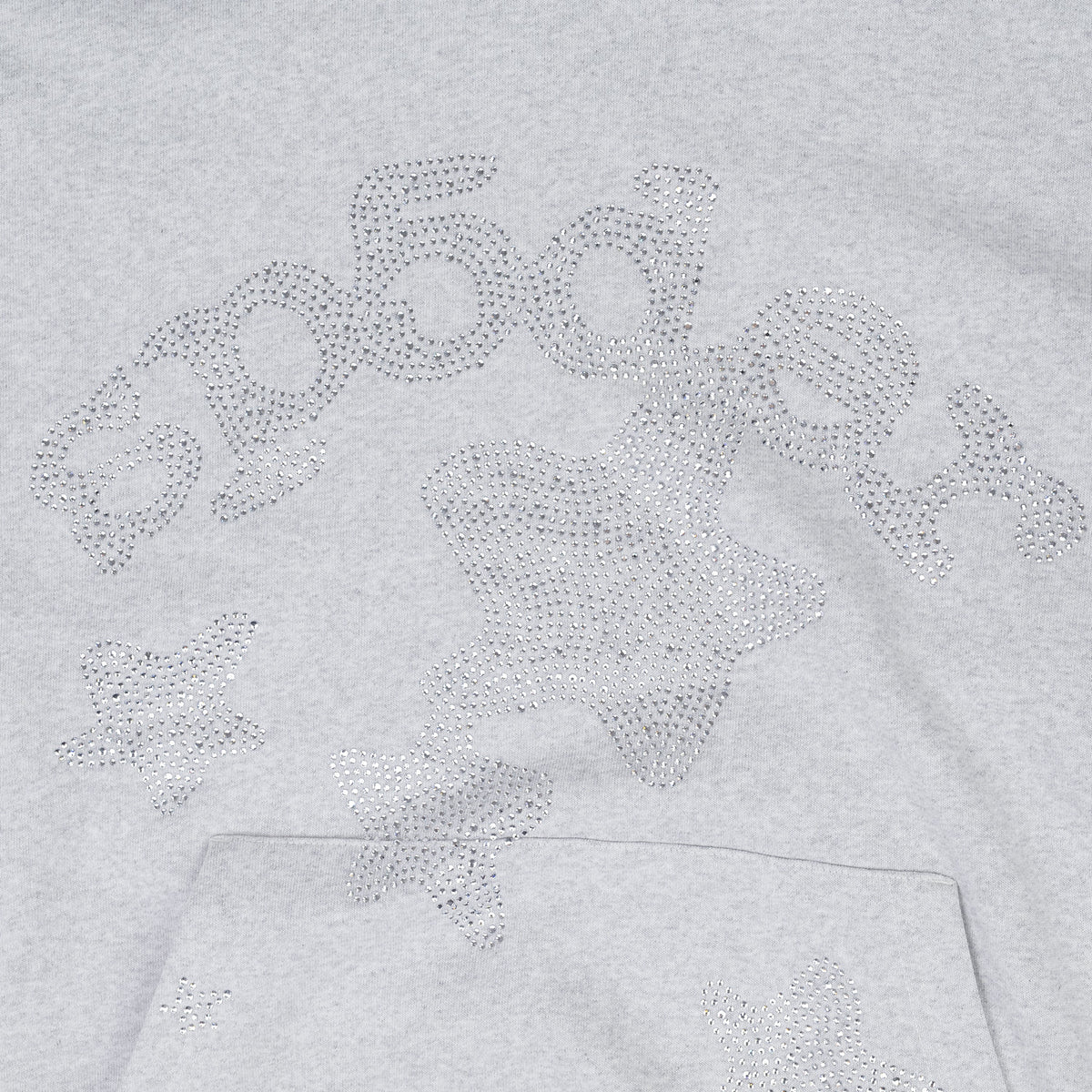 Grey Rhinestone Beluga Hoodie