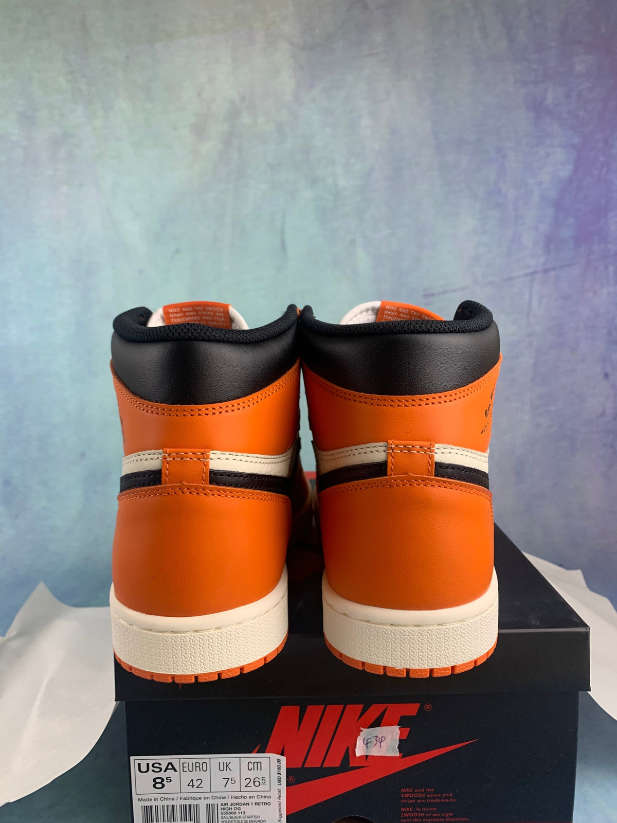 Air Jordan 1 High Shattered Backboard 555088-113 Unisex Sneakers
