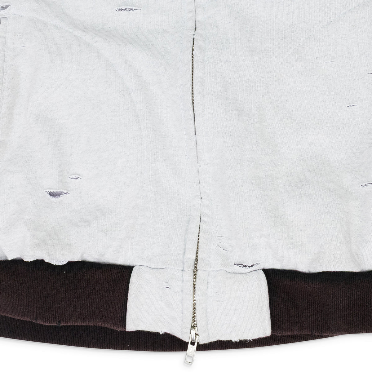 WHITE BUTTIVORE ZIP HOODIE