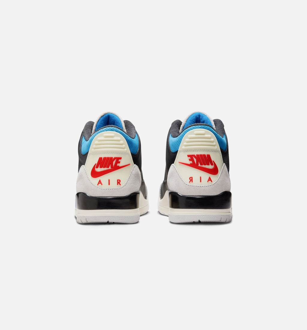 Air Jordan 3 Retro OG 'Rare Air' - Men's Lifestyle Sneaker (Black/Chile Red/Neutral Grey)