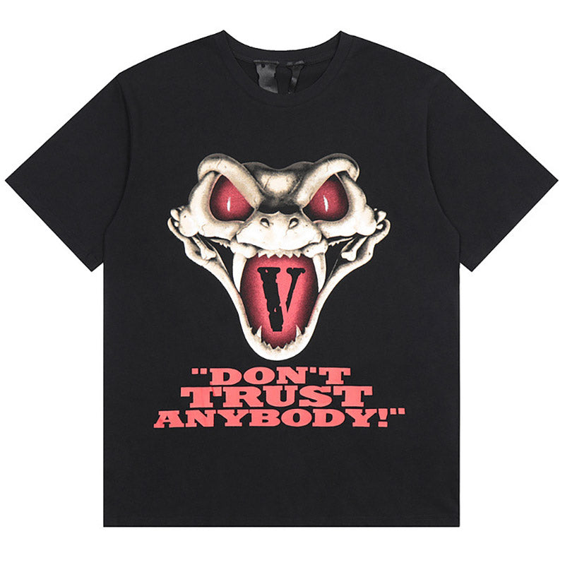 Vlone DON'T TRUST ANYBODY snake head print T-shirts