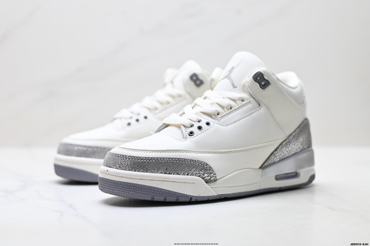 Air Jordan 3 Retro White Sail Cement Sneakers