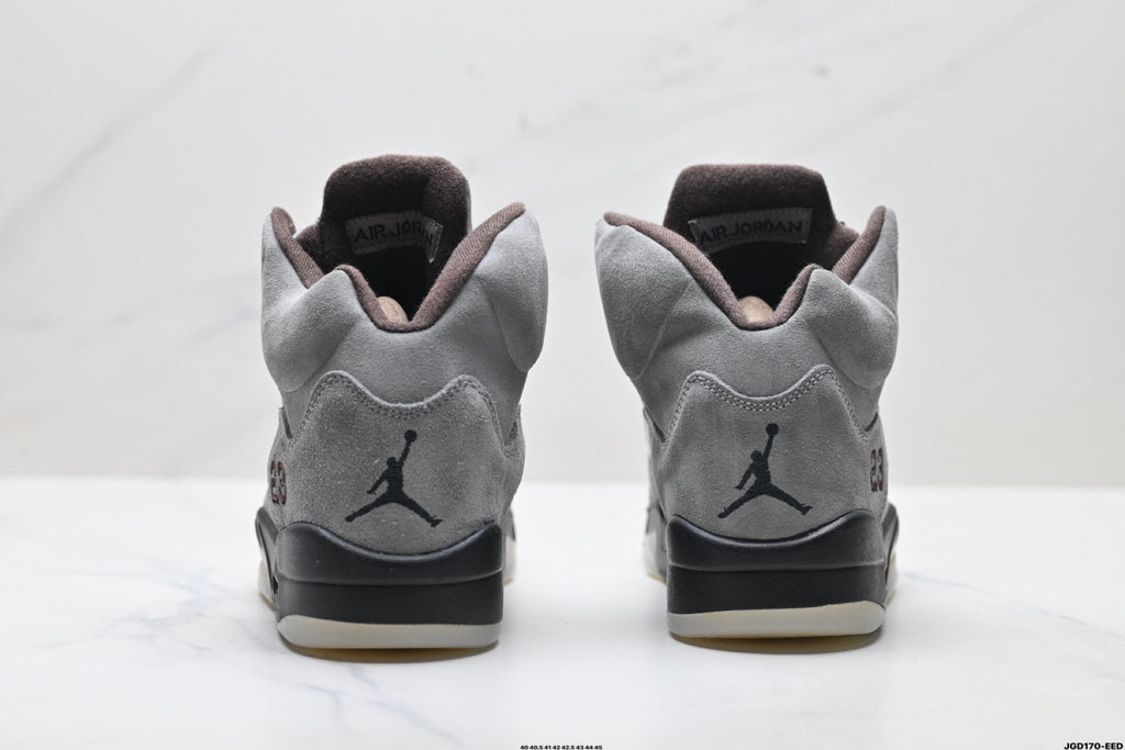 Air Jordan 5 Retro Wolf Grey Black Sneakers