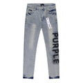 Purple Brand Light Blue Washed Graphic Jeans