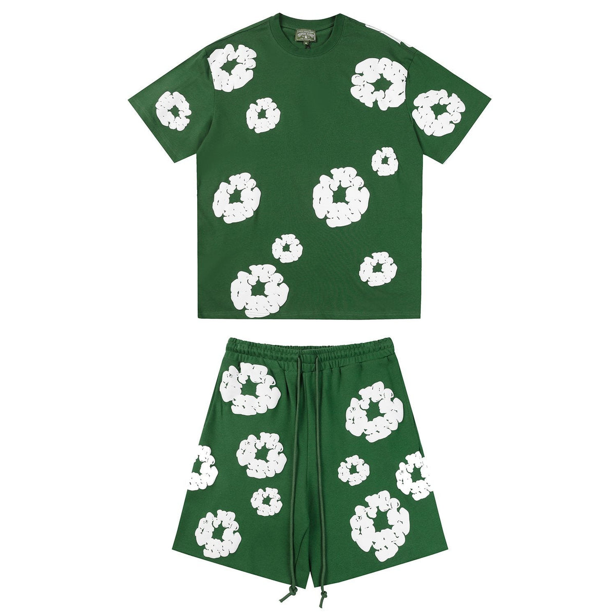 DENIM TEARS Floral Cloud Print Short-Sleeve Set