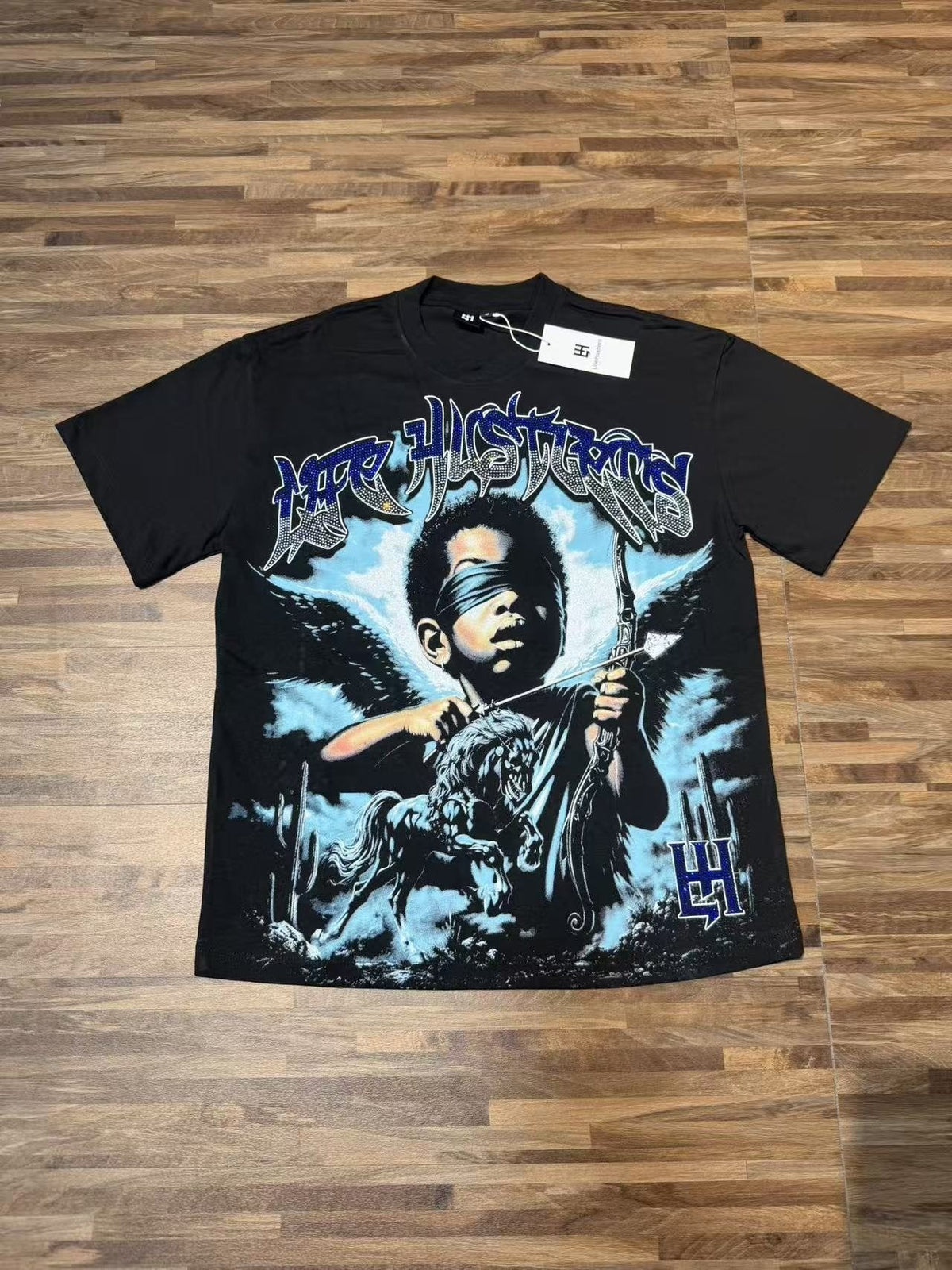 Life Hustlere Rhinestone Graphic T-Shirt
