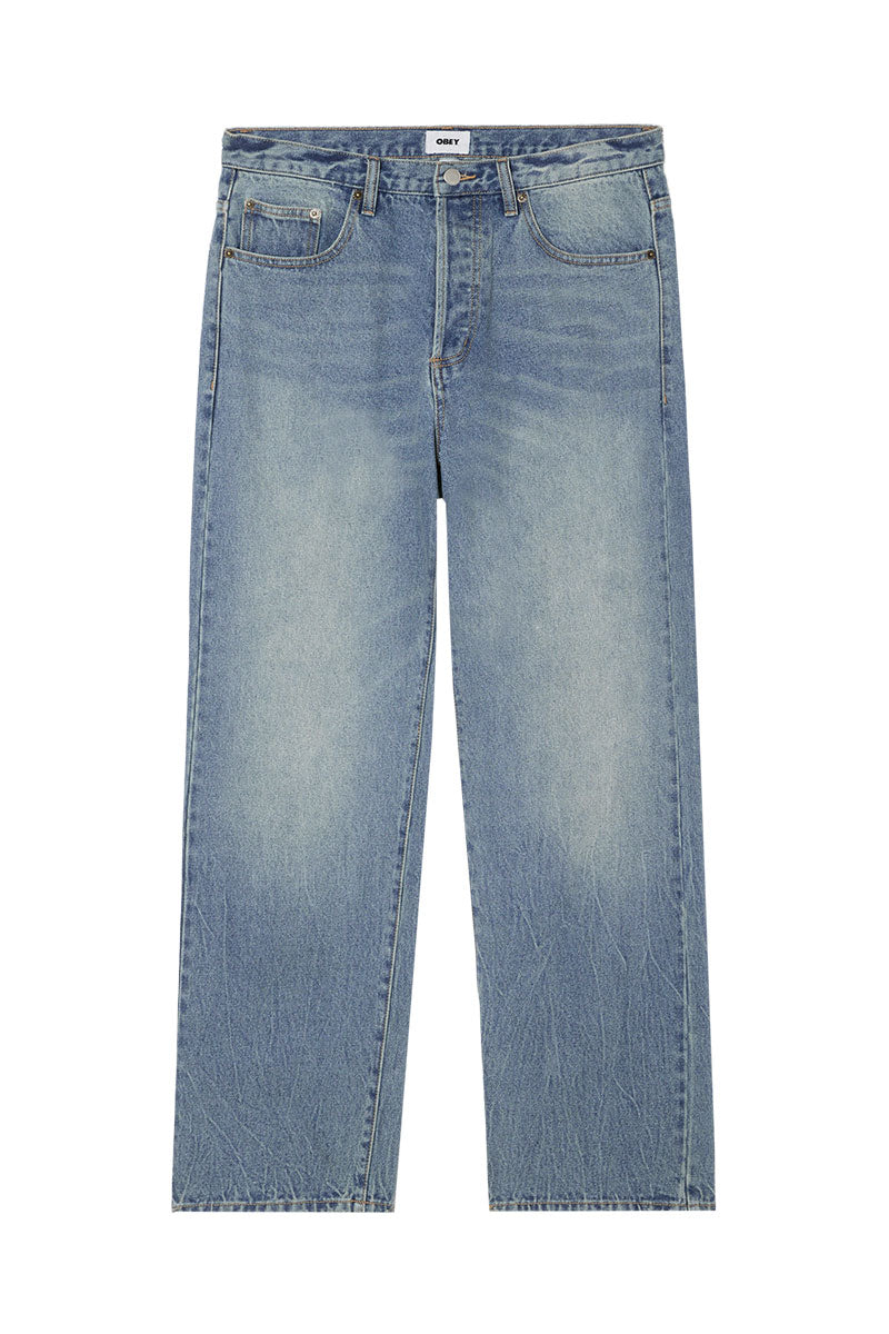 OBEY BIGWIG BAGGY PANT Stone Wash Indigo