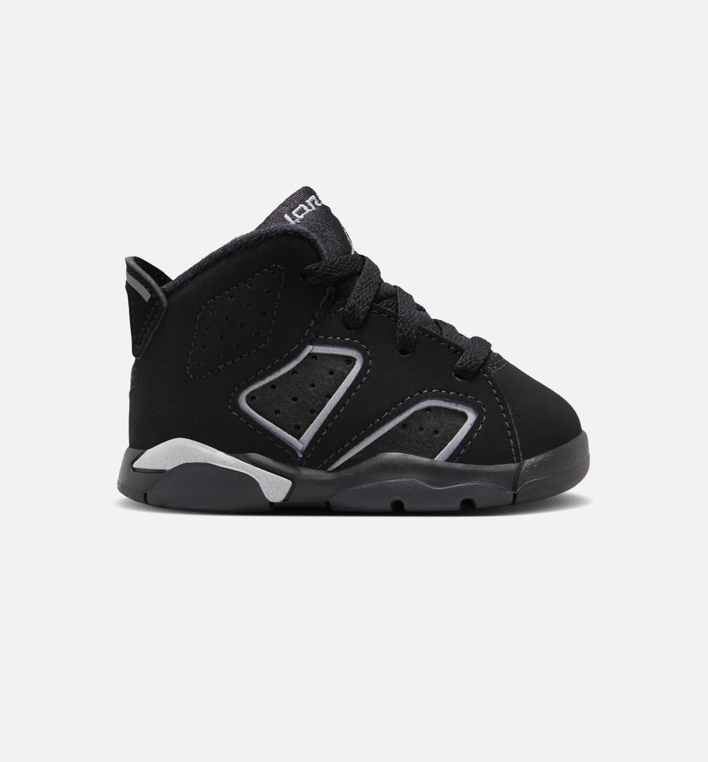 Air Jordan 6 Retro "Cap & Gown" Infant/Toddler Shoe – Black/Reflective Silver/Black
