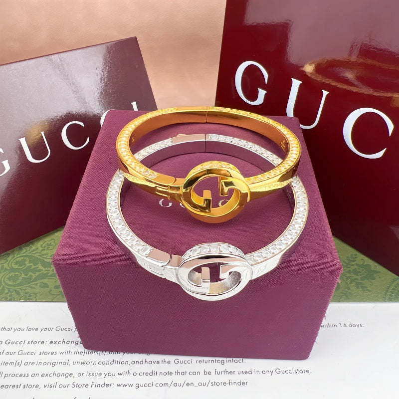 Gucci Square-Cut Crystal Bracelet