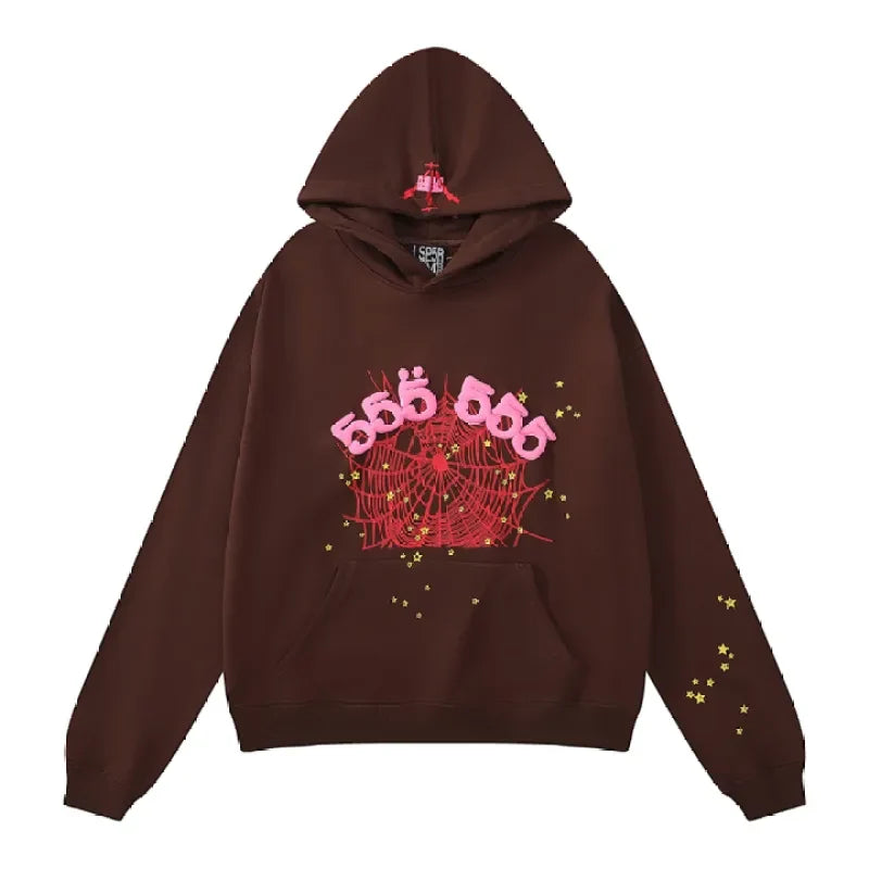 Repssneaker Sp5der Angel Number Hoodie Brown SS22