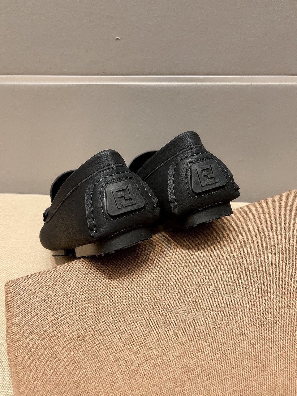 Fendi Black Yellow Accent Loafers
