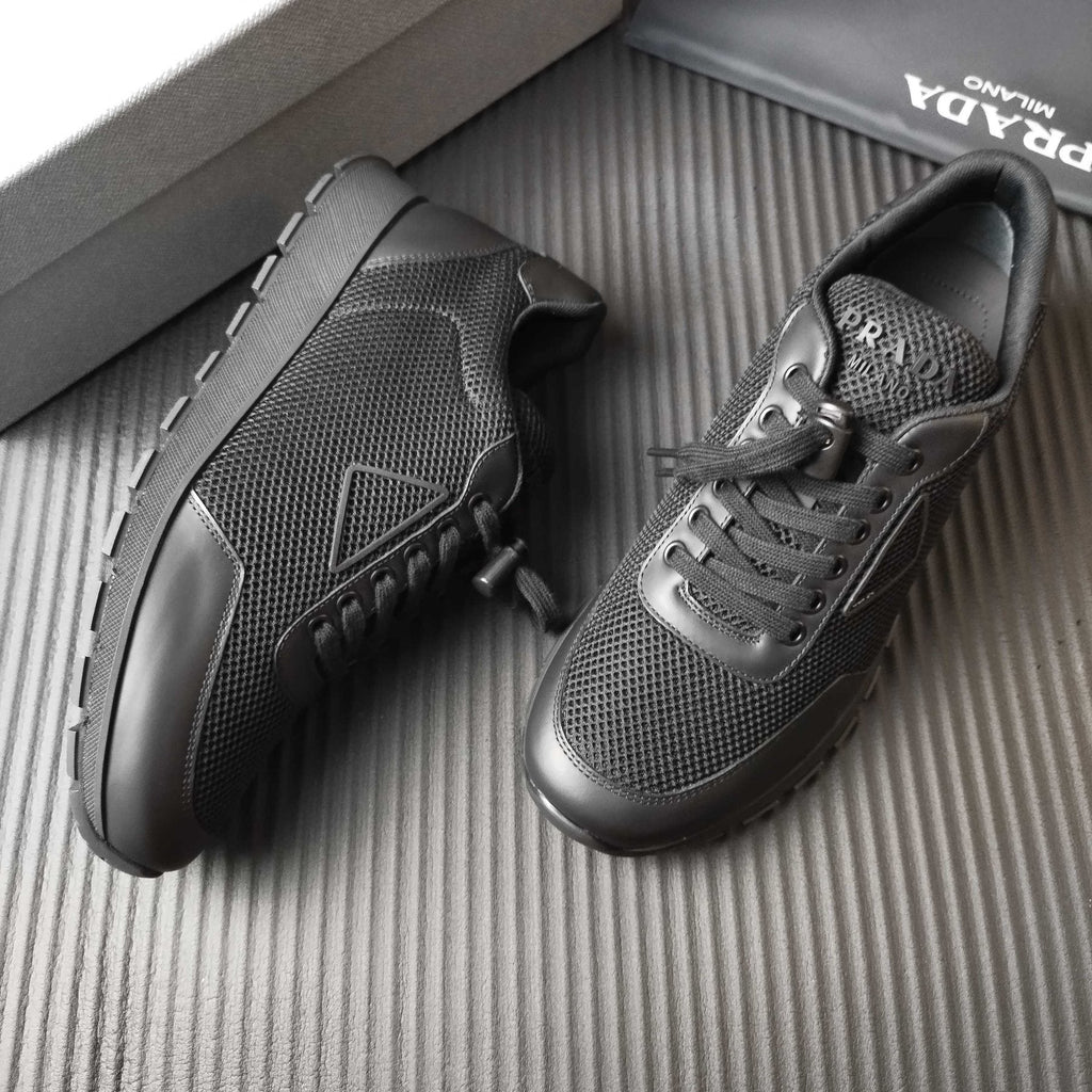 Prada Mesh Low-Top Sneakers - Tonal Rubber Sole