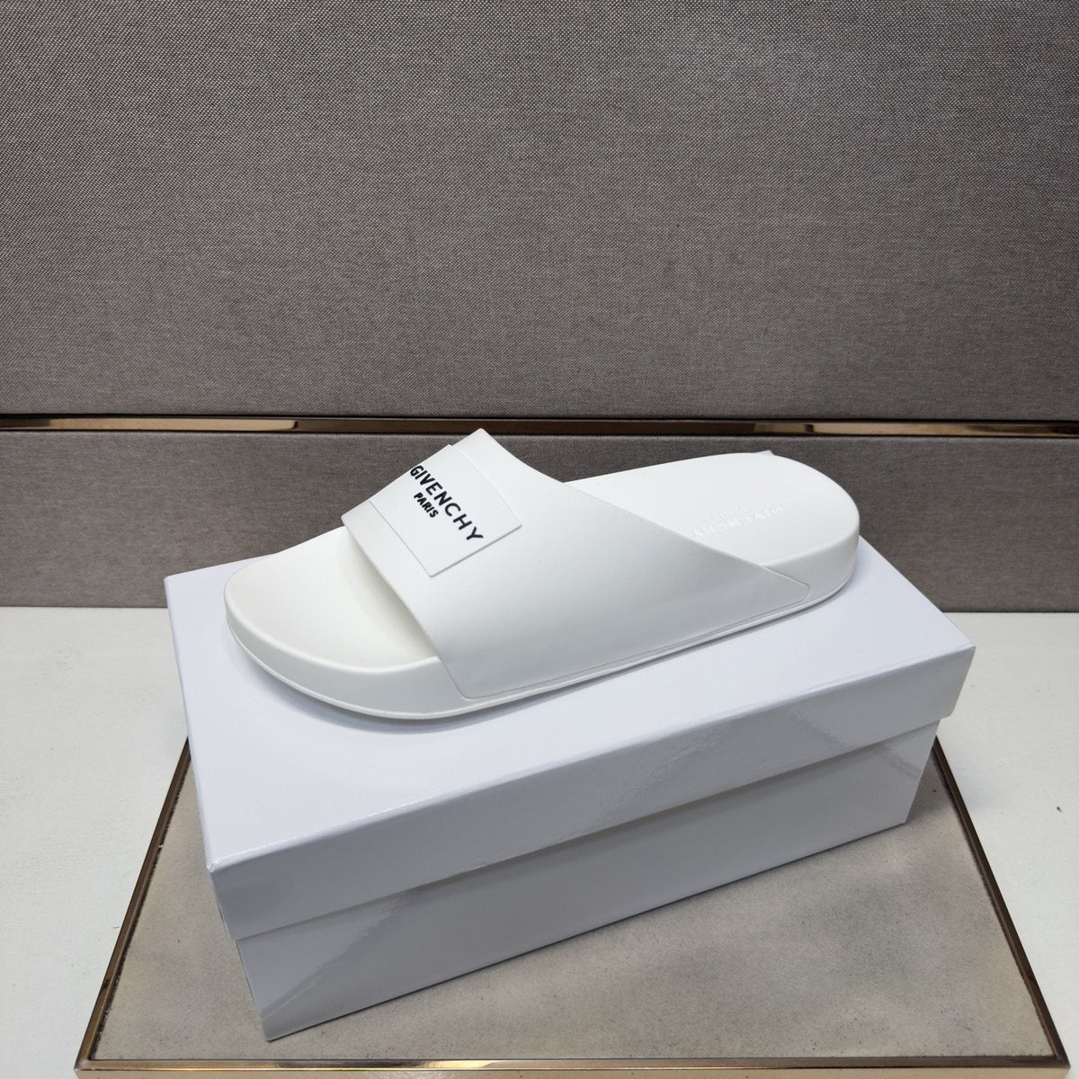 Givenchy Wordmark Patch Slide Sandals