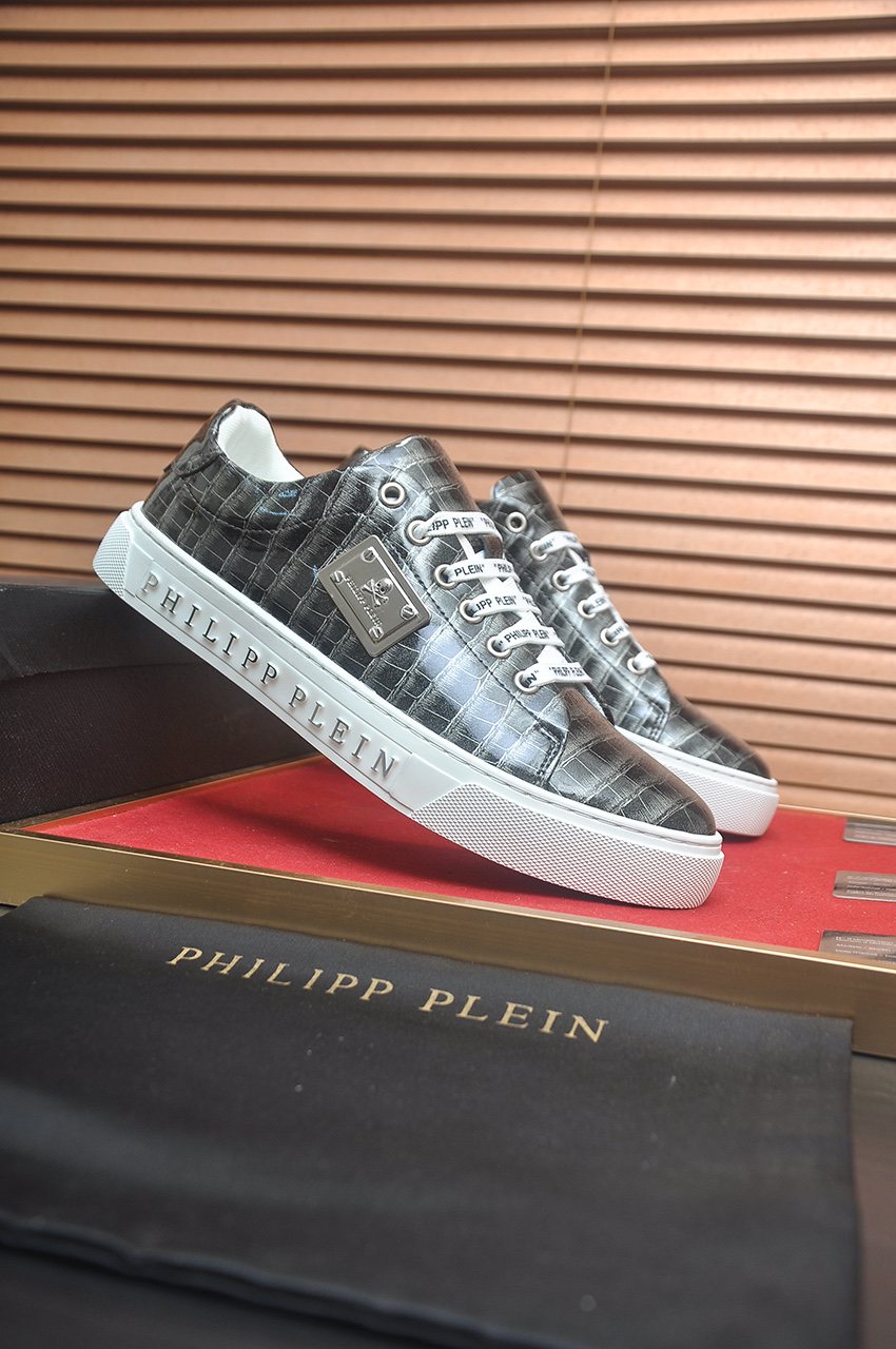 Philipp Plein Plaid Low-Top Sneakers