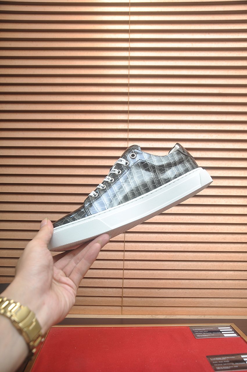Philipp Plein Plaid Low-Top Sneakers