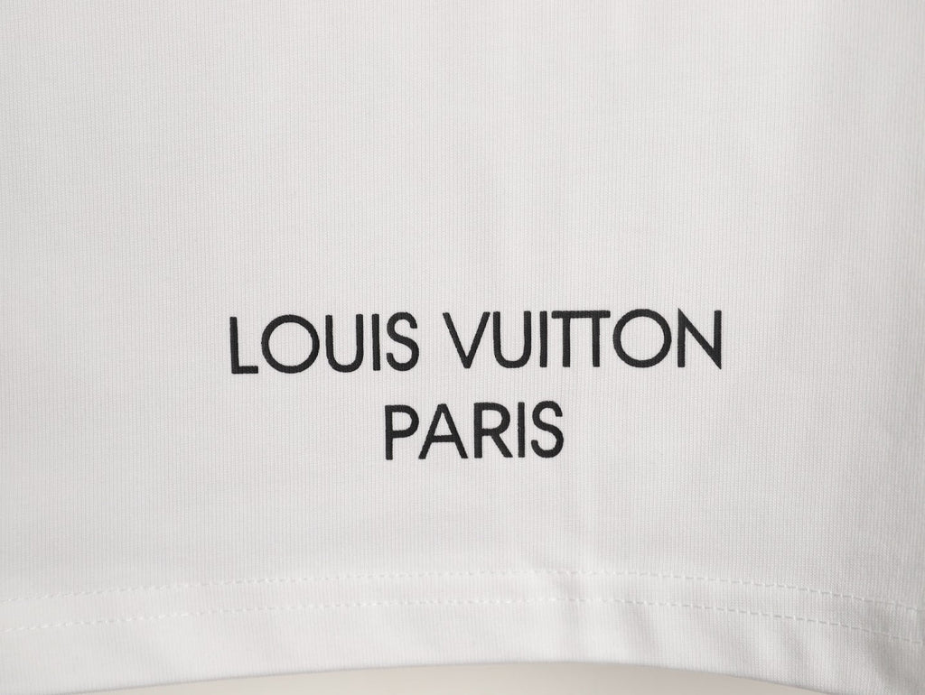 Louis Vuitton L.V.M. and Equipe Lettering Short-Sleeve T-Shirt - White
